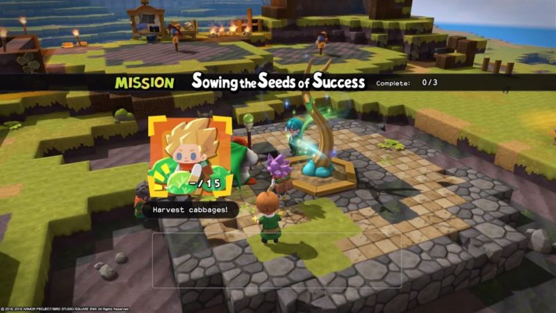 dragon quest builders 2 - furrowfield grow a lot of crops