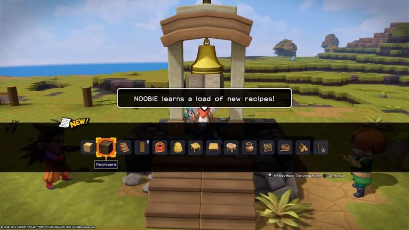 dragon quest builders 2 - furrowfield ring the bell - new recipes