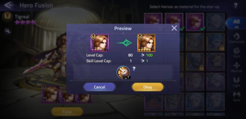 mobile legends adventure hero fusion guide