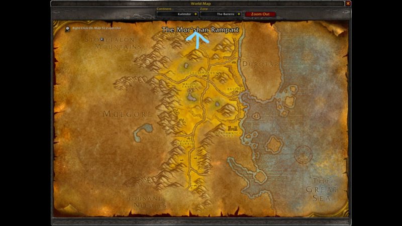 ashenvale location in wow classic