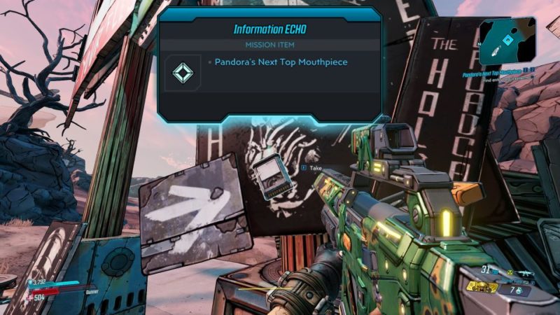 borderlands 3 - pandora's next top mouthpiece quest