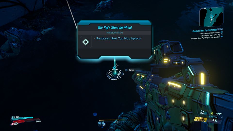 Pandora's Next Top Mouthpiece Borderlands 3 Walkthrough