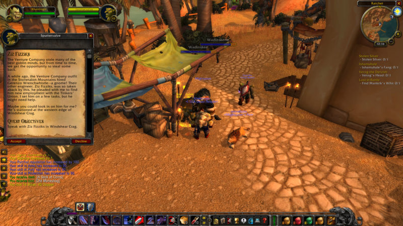 ziz fizziks location - classic wow