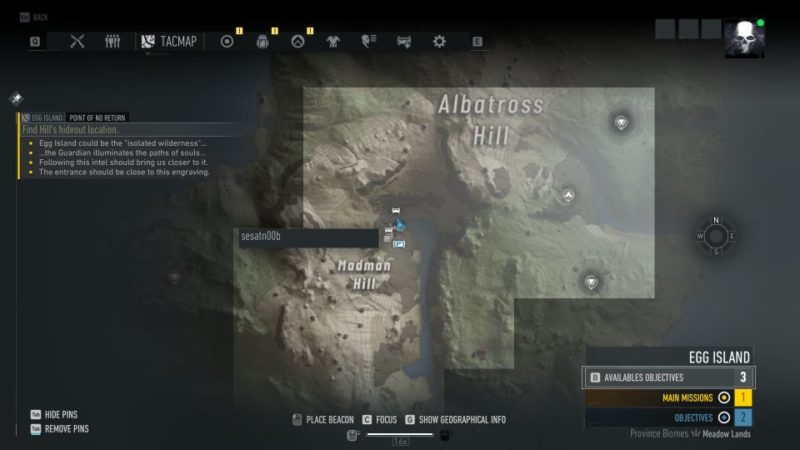 ghost recon breakpoint - point of no return where on egg island