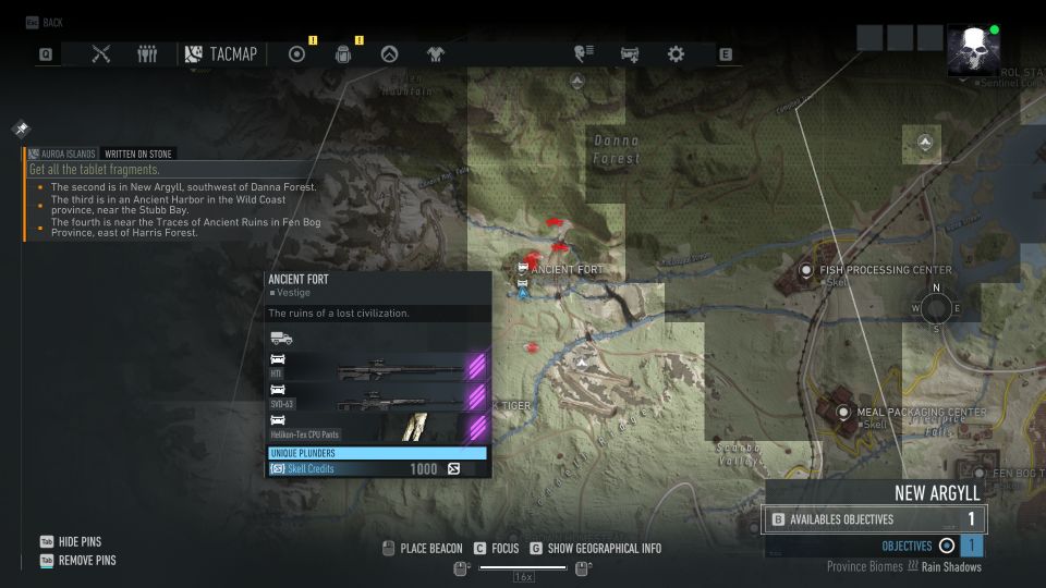 Реликвии древних ghost recon breakpoint карта