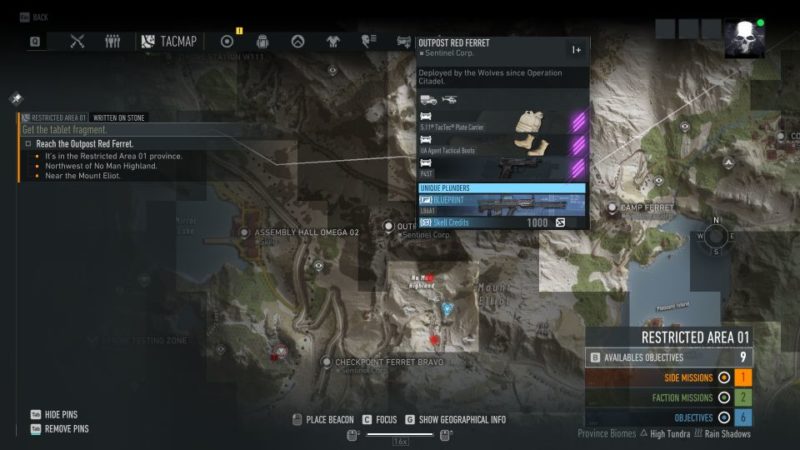 ghost recon breakpoint - written on stone quest