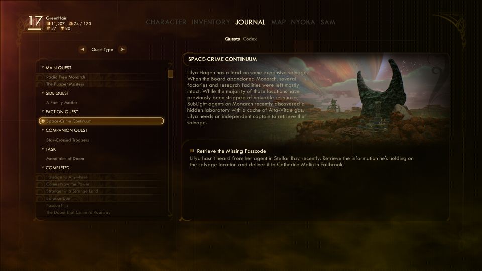 SpaceCrime Continuum The Outer Worlds Walkthrough