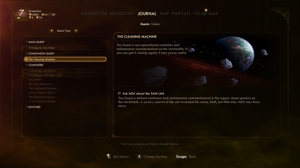 The Cleaning Machine The Outer Worlds Walkthrough