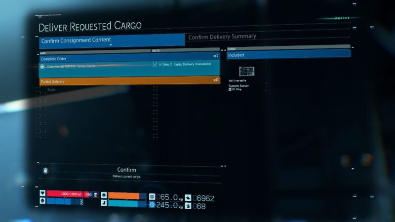 death stranding order 23 (system server) tips