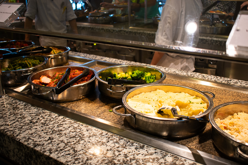 quantum of the seas - windjammer buffet spread