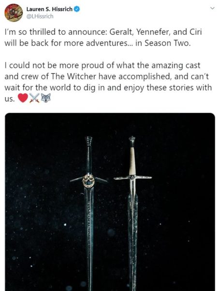 witcher season 2 release date