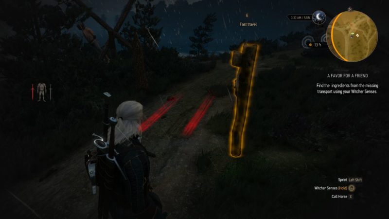 the witcher 3 - a favor for a friend quest