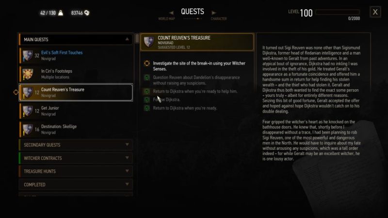 the witcher 3 - count reuven's treasure guide