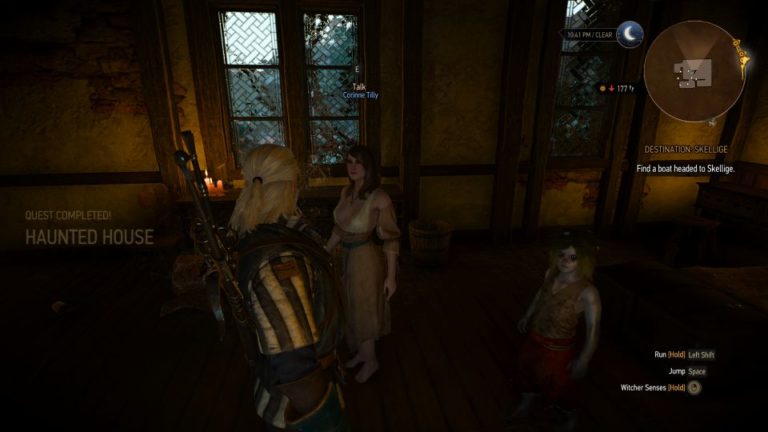 tell banker house is haunted witcher