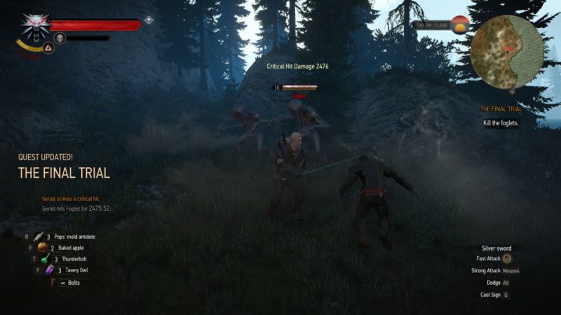 the witcher 3 - the final trial give weapon to troll