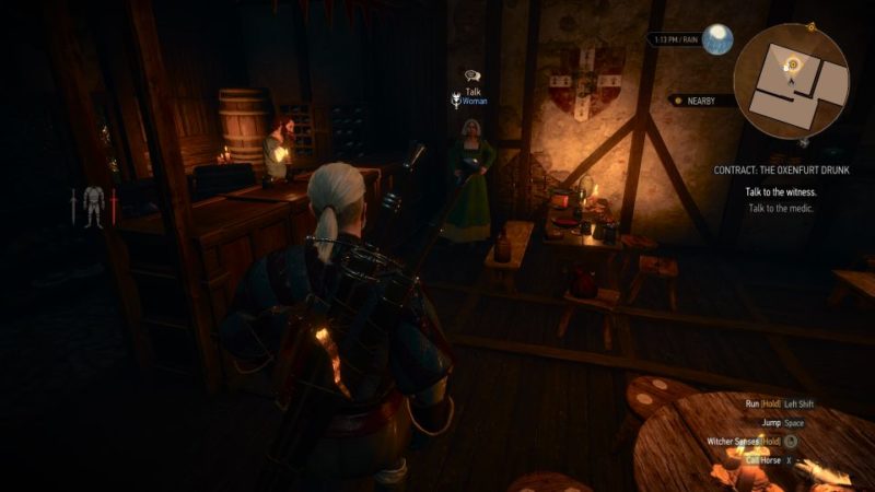 the witcher 3 - the oxenfurt drunk quest