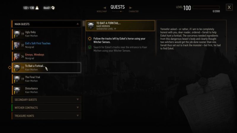 the witcher 3 - to bait a forktail guide