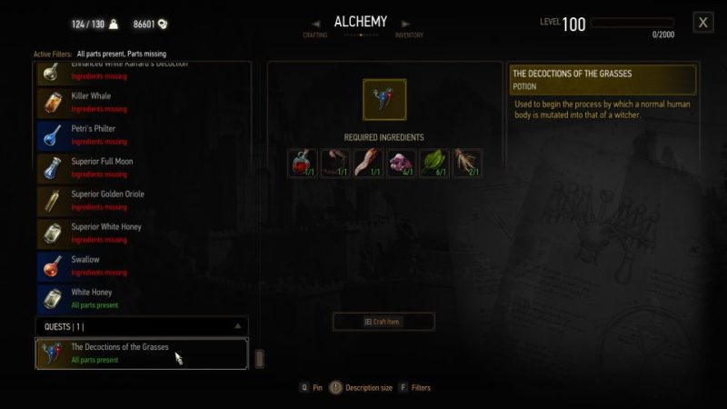 va fail, elaine - witcher 3 quest guide