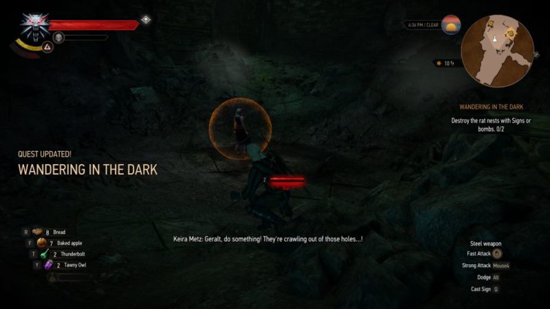 wandering in the dark - the witcher 3 mission guide