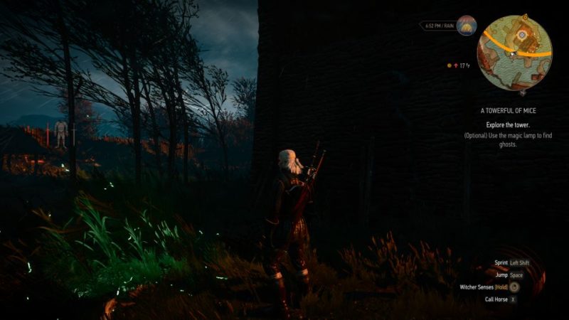 witcher 3 - a towerful of mice how to use the lamp