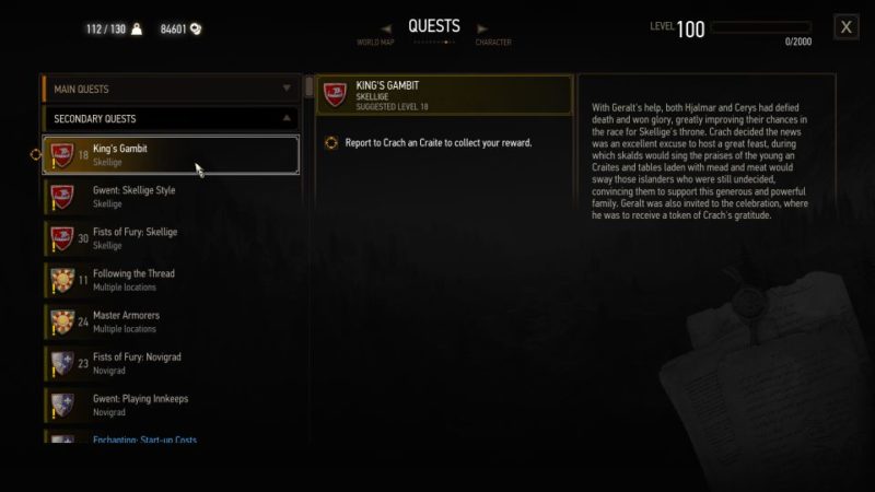 The Witcher 3 Quest Guide: King's Gambit