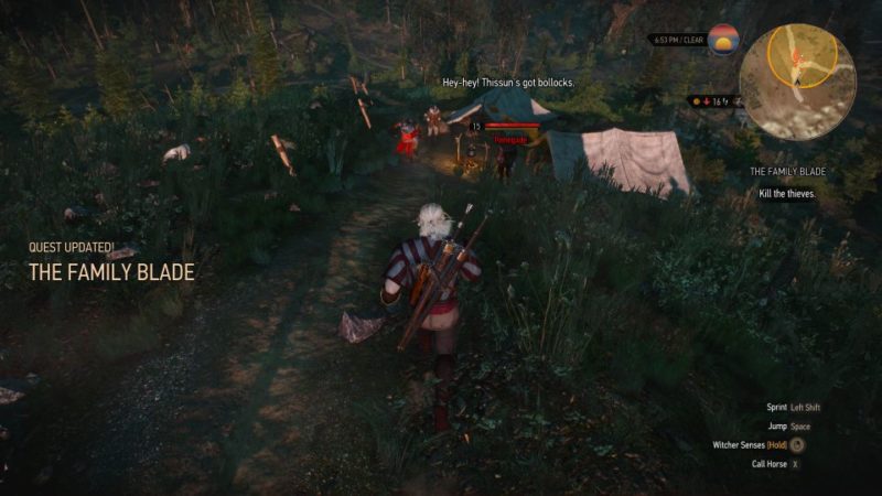 witcher 3 - the family blade quest