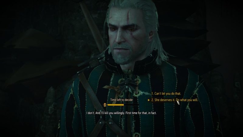 witcher 3 - wild at heart spare werewolf and let him kill her sister