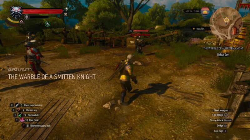 the witcher 3 - the warble of a smitten knight tips