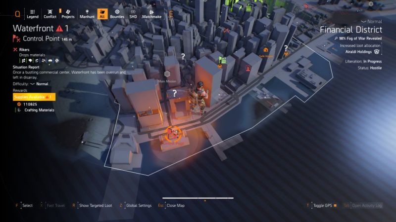 division 2 - memorial plaza hunter mask - flag locations