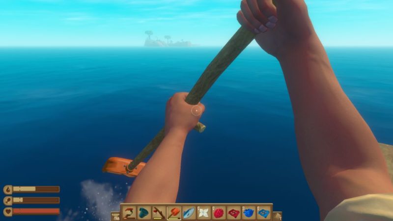 how to head towards island - raft