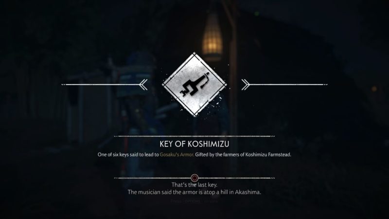 ghost of tsushima - koshimizu farmstead tips