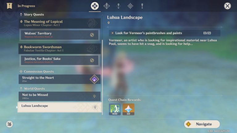 Genshin Impact: Luhua Landscape Quest Walkthrough