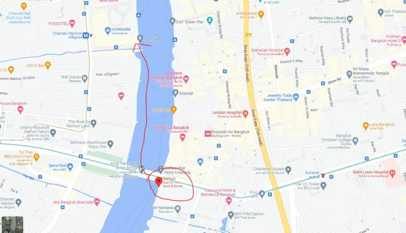 boat to iconsiam map