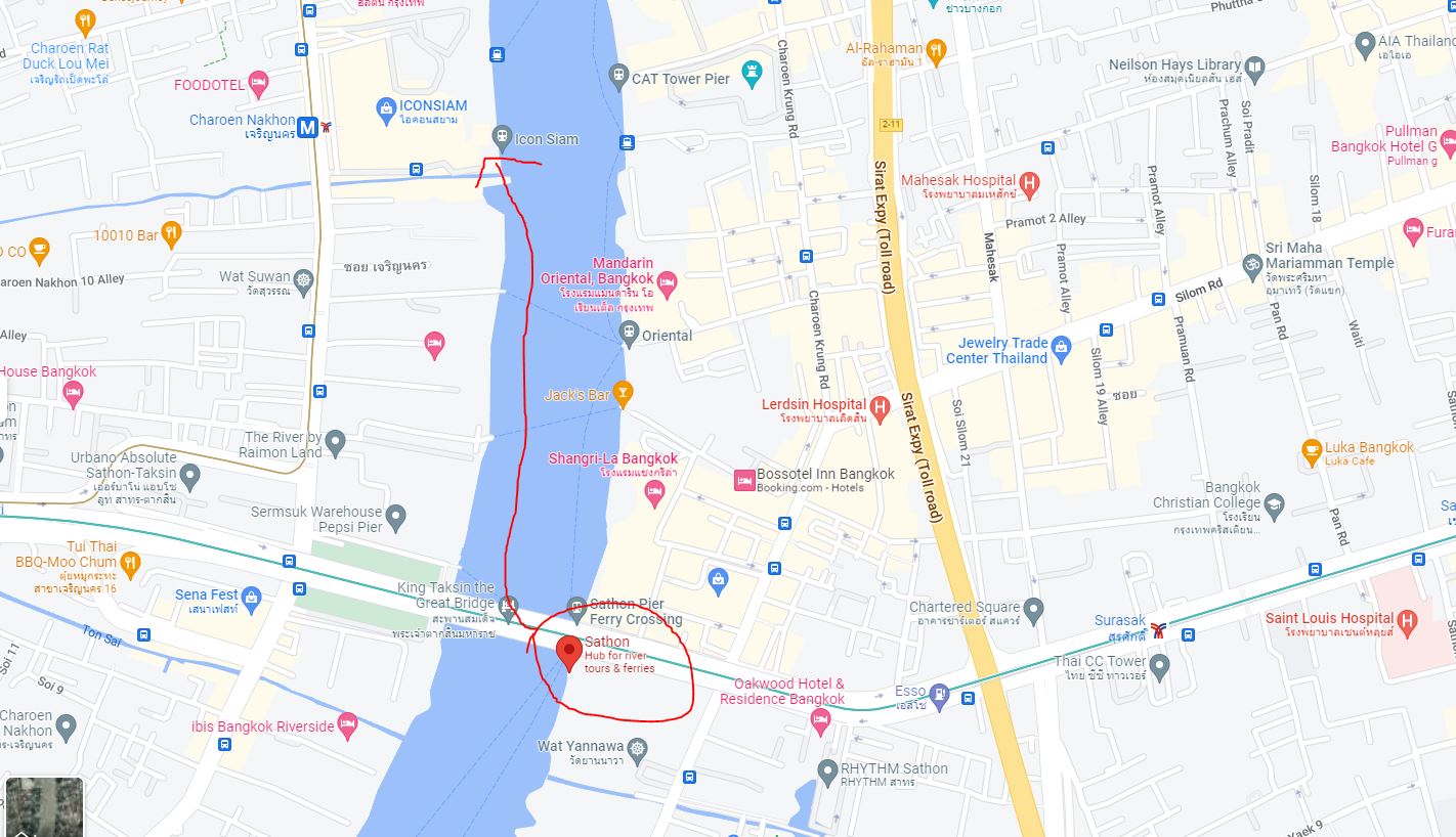 How to go to iconsiam with the free shuttle boat