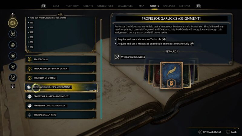 Hogwarts Legacy: Professor Garlick's Assignment 1 Guide