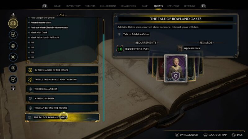 Hogwarts Legacy: The Tale Of Rowland Oakes Walkthrough