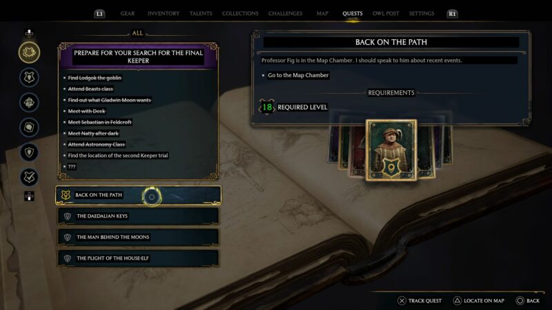 Hogwarts Legacy: Back On The Path Quest Walkthrough